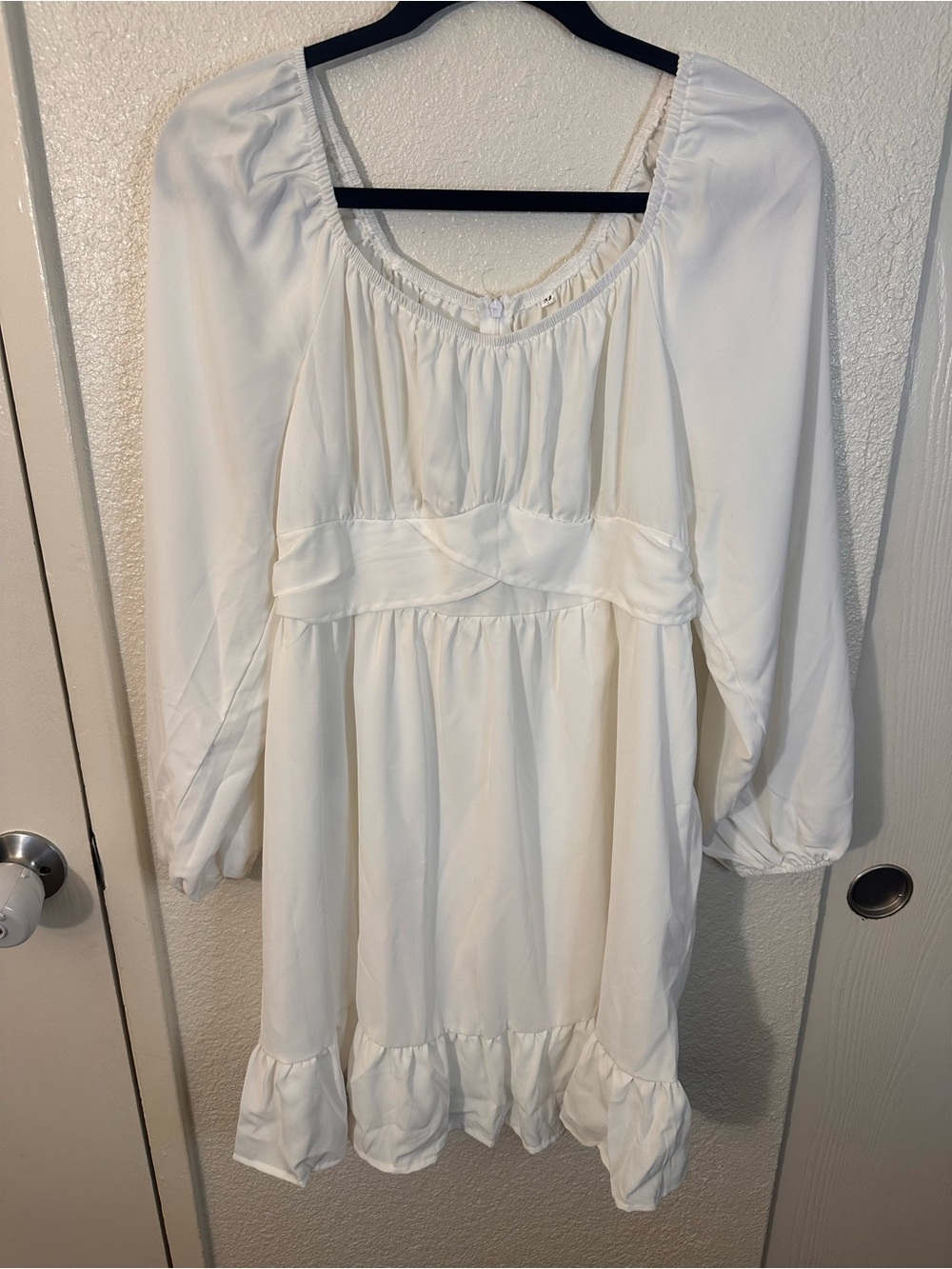 Girls' White Peasant Dress - Classic Ruffled Design
